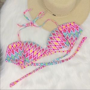 Victoria’s Secret Swim Geometric Print Top Sz 34A